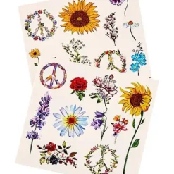 Spirit Halloween Hippie Temporary Tattoos -Spirit Halloween Store 01514884 c