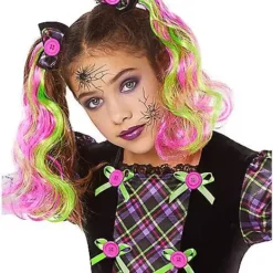 Spirit Halloween Kids Neon Broken Doll Costume -Spirit Halloween Store 01524081 c