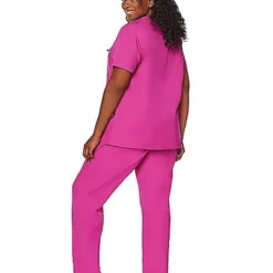 Spirit Halloween Adult Magenta Medical Scrubs Costume -Spirit Halloween Store 01525971 c