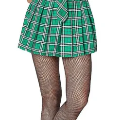 Spirit Halloween Adult Green Plaid Skirt