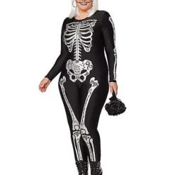 Spirit Halloween Adult Skeleton Catsuit -Spirit Halloween Store 01533561 a