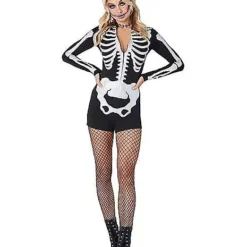 Spirit Halloween Adult Skeleton Romper