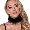 Spirit Halloween Black Feather Choker Necklace