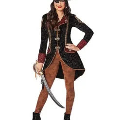 Spirit Halloween Adult Regal Rebels Pirate Jacket
