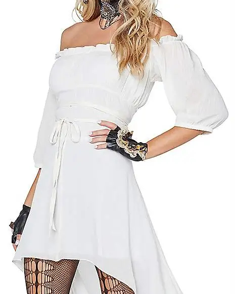 Spirit Halloween Adult Ivory Peasant Plus Size Dress 2 Spirit Halloween Adult Ivory Peasant Plus Size Dress - Image 2