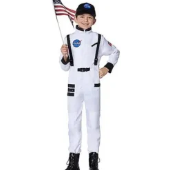 Spirit Halloween Kids White Astronaut Jumpsuit Costume - NASA