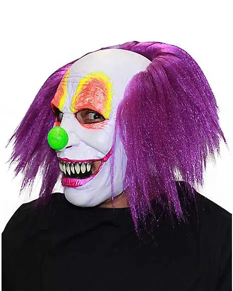 Spirit Halloween Purple Hair Clown Full Mask 4 Spirit Halloween Purple Hair Clown Full Mask - Image 4