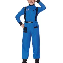 Spirit Halloween Kids Blue Astronaut Jumpsuit - NASA