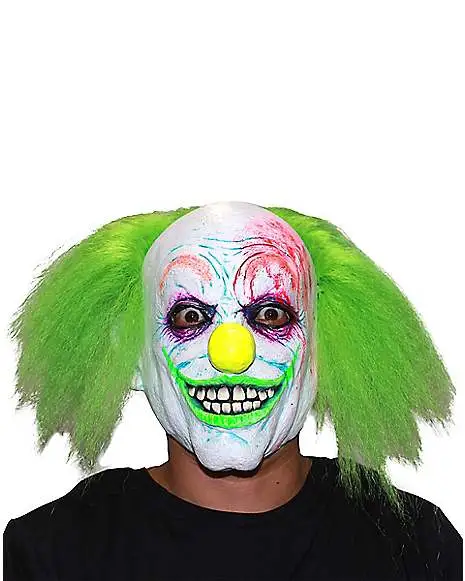 Spirit Halloween Neon Green Hair Clown Full Mask 1 Spirit Halloween Neon Green Hair Clown Full Mask