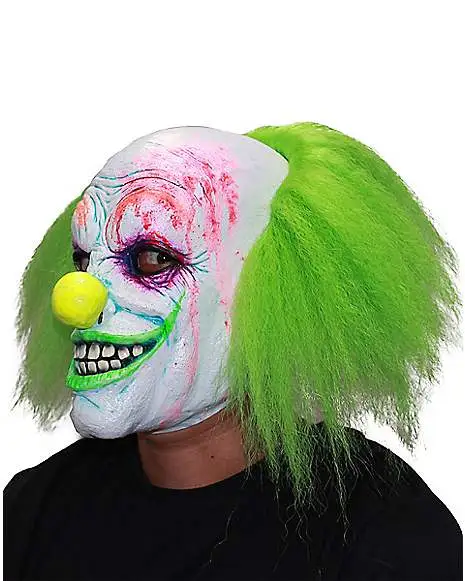 Spirit Halloween Neon Green Hair Clown Full Mask 2 Spirit Halloween Neon Green Hair Clown Full Mask - Image 2