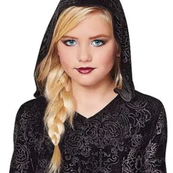 Spirit Halloween Kids Black Hooded Dress -Spirit Halloween Store 01558378 c