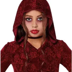 Spirit Halloween Kids Red Hooded Dress -Spirit Halloween Store 01558410 c