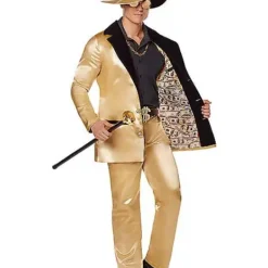 Spirit Halloween Adult Gold Pimp Costume