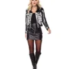 Spirit Halloween Adult Cropped Skeleton Jacket