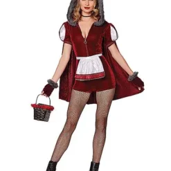 Spirit Halloween Adult Runaway Red Riding Hood Romper Costume