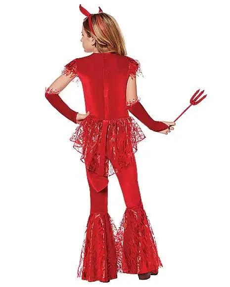 Spirit Halloween Kids Devil Jumpsuit Costume 2 Spirit Halloween Kids Devil Jumpsuit Costume - Image 2