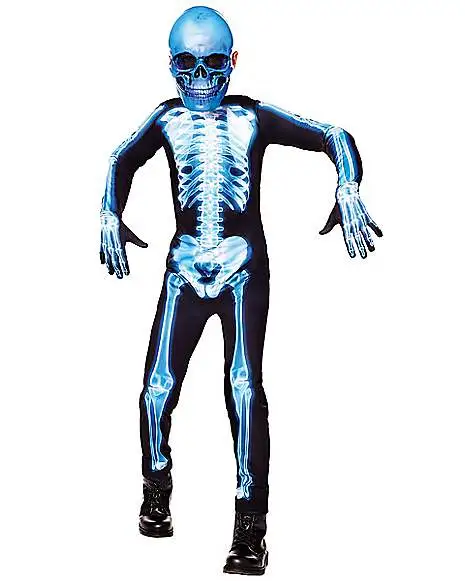 Spirit Halloween Kids Light-Up X-Ray Skeleton Costume 1 Spirit Halloween Kids Light-Up X-Ray Skeleton Costume