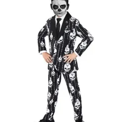 Spirit Halloween Kids Punk Skeleton Suit Costume