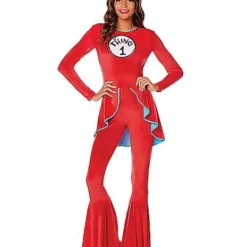 Spirit Halloween Adult Thing 1 And Thing 2 Bell Bottom Costume - Dr. Seuss