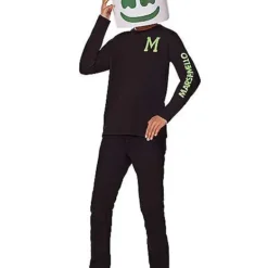 Spirit Halloween Kids Glow In The Dark Marshmello Costume Kit
