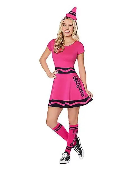Spirit Halloween Adult Razzmatazz Crayon Dress Costume - Crayola 1 Spirit Halloween Adult Razzmatazz Crayon Dress Costume - Crayola