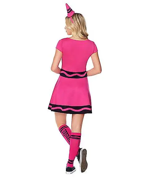 Spirit Halloween Adult Razzmatazz Crayon Dress Costume - Crayola 2 Spirit Halloween Adult Razzmatazz Crayon Dress Costume - Crayola - Image 2