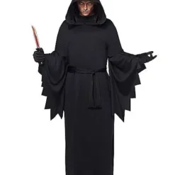 Spirit Halloween Adult Hooded Black Robe Costume