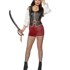 Spirit Halloween Adult Pirate Romper Costume
