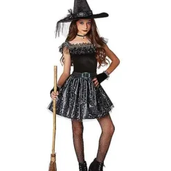 Spirit Halloween Kids Glitter Witch Costume