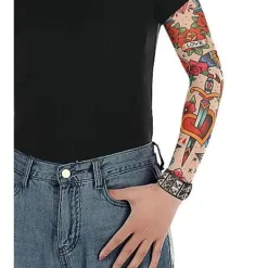 Spirit Halloween Punk Flower Sleeve Tattoo