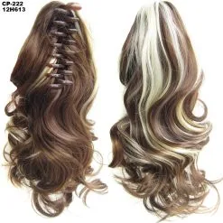 CJ Long Wavy Ponytail Clip Natural Extensions -Spirit Halloween Store 1193450019694