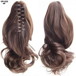 CJ Long Wavy Ponytail Clip Natural Extensions -Spirit Halloween Store 1225885584413