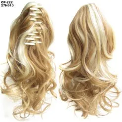 CJ Long Wavy Ponytail Clip Natural Extensions -Spirit Halloween Store 274530495696