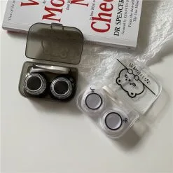 UNIQSO Cute Chubby Bear Lens Case Set