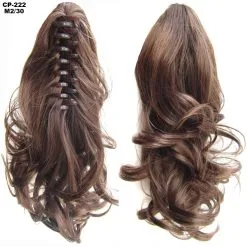 CJ Long Wavy Ponytail Clip Natural Extensions -Spirit Halloween Store 656908149767