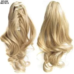 CJ Long Wavy Ponytail Clip Natural Extensions -Spirit Halloween Store 714781879773