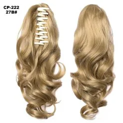 CJ Long Wavy Ponytail Clip Natural Extensions -Spirit Halloween Store 795703038687