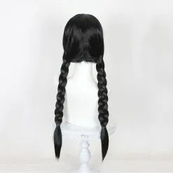 Cosplay Anime Cosplay Wig - The Addams Family Wednesday-Addams 9 Cosplay Anime Cosplay Wig - The Addams Family Wednesday-Addams -Spirit Halloween Store CS 520A 5