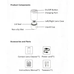 UNIQSO Premium Ultrasonic Contact Lenses Cleaner -Spirit Halloween Store Eyekan manual