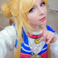 Cosplay Anime Cosplay Wig - Sailor Moon -Spirit Halloween Store Wig Sailor Moon cs 022a peachmilkytea