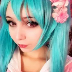 Cosplay Anime Cosplay Wig - Vocaloid - Miku 075C -Spirit Halloween Store Wig Vocaloid Miku C cs 075c nyokonin a